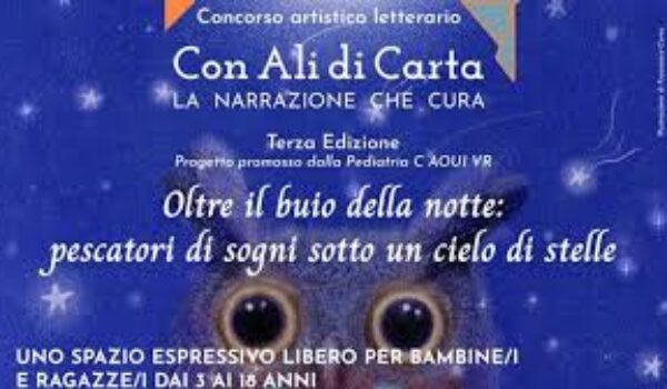 Al via la terza edizione del Concorso Artistico Letterario nazionale per bambini e adolescenti dai 3 ai 18 anni Con Ali di Carta