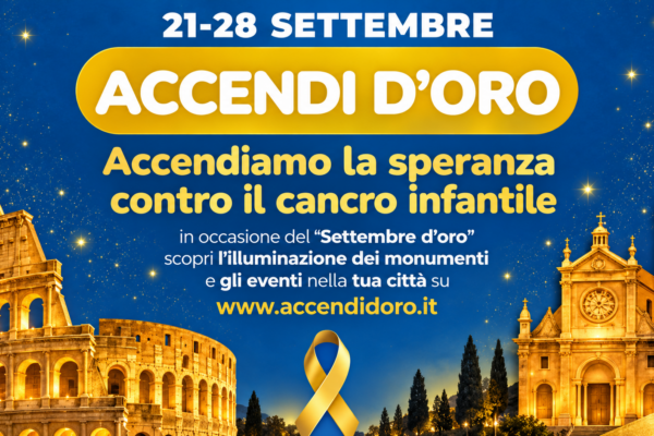 Tumori pediatrici, Settembre d’Oro 2026